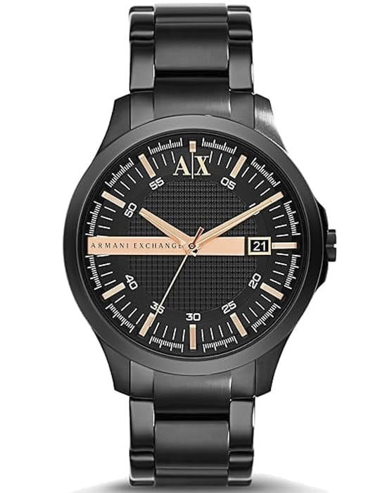 Armani Exchange Armani Exchange Dial AX2150  AX2150 кварцевые мужские часы черный циферблат, браслет нержавеющая сталь с ip-покрытием — вид спереди